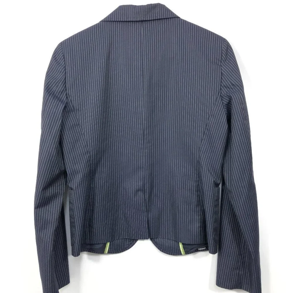 J. Crew‎ Women's Striped Navy One Button Blazer 6